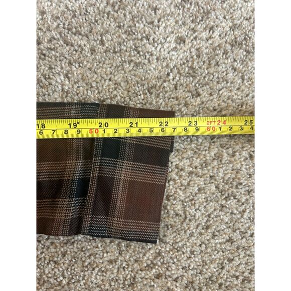 Soft Surroundings Dress Women's‎ XS Dorset Drop Waist Flannel Midi Brown Plaid - Picture 10 of 12